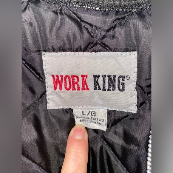 Work King Black Lightweight Quilted Freezer Jacket Men’s L Large pre-owned - Picture 11 of 13